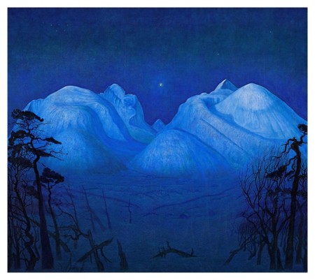 Harald Sohlberg - Vinternatt i Rondane