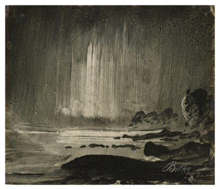 Peder Balke - nordlys over Klippekyst