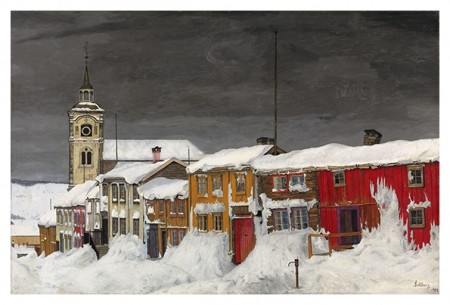 Harald Sohlberg - Gate i Røros